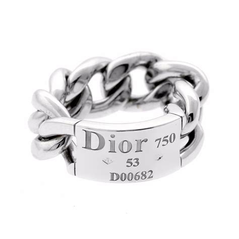 dior white gold ring